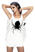 Sexy White Jersey Dress Spiderweb Cosplay Costume